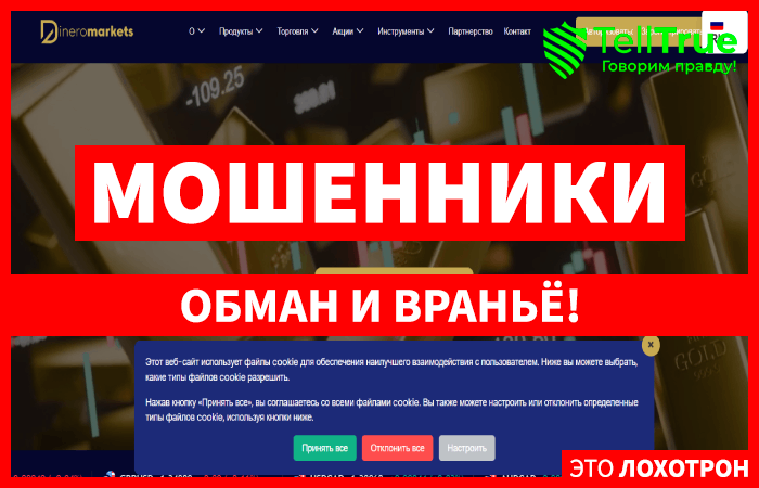 Мошеннический брокер Dinero Markets (dineromarkets.com) Отзывы и возврат денег!
