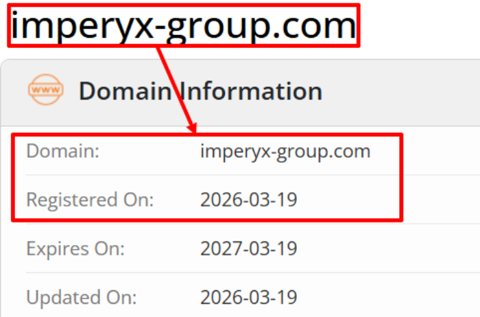 Мошеннический брокер Imperyx Group (imperyx-group.com) Отзывы и возврат денег!