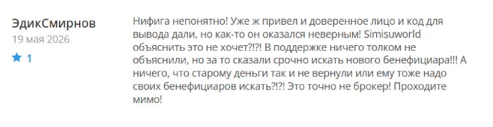 Мошеннический брокер Simisuworld (simisuworld.org) Отзывы и возврат денег!