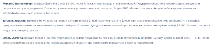 Мошеннический брокер Bitradersinvest (bitradersinvest.com) Отзывы и возврат денег!